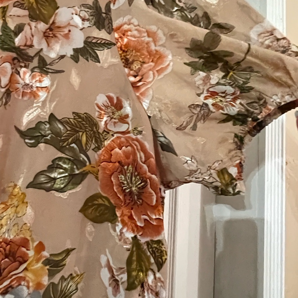 NWT Sugarlips Harbin  Floral Balboa asymmetrical Midi Dress Curve Varíes 🌹🌺🌸 - Picture 10 of 14